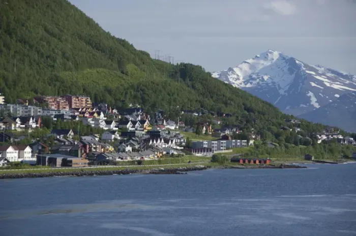 Framed Print : Norway, Tromso. Gateway to the Arctic located above the Arctic Circle