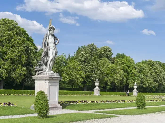 Framed Print : Nymphenburg Palace and Park in Munich. Nymphenburg Palace, with its Park, gardens Framed Print : Nymphenburg Palace and Park in Munich. Nymphenburg Palace, with its Park, gardens