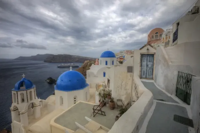 Framed Print : Oai, Santorini, Greece