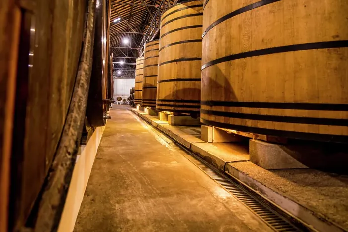 Framed Print : Oak vats and barrels, Real Companhia Velha winery and cellars, Gaia, Porto, Portugal. (Editorial Use Only) Framed Print : Oak vats and barrels, Real Companhia Velha winery and cellars, Gaia, Porto, Portugal. (Editorial Use Only)