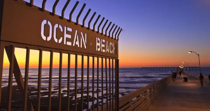 Framed Print : Ocean Beach Pier at Twilight, San Diego, Southern CA, USA Framed Print : Ocean Beach Pier at Twilight, San Diego, Southern CA, USA
