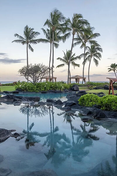 Oceanfront resort, landscape, Kauai, Hawaii, USA