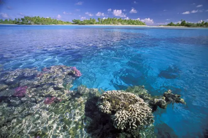 Framed Print : Oceania, French Polynesia, Tuamotus. Raroia atoll, inside lagoon Framed Print : Oceania, French Polynesia, Tuamotus. Raroia atoll, inside lagoon