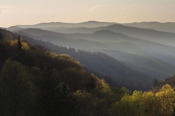 Oconaluftee Valley at sunrise, Great Smoky Mountains National Park, North Carolina