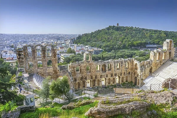 Odeon of Herodes Atticus, Acropolis, Athens, Greece. Built 161 AD renovated 1950