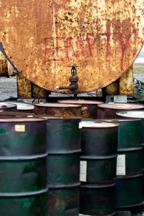 Framed Print : Empty Oil Barrels in the Arctic National Wildlife Refuge, Alaska