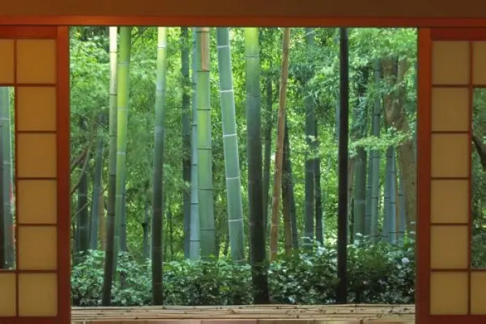 Framed Print : Okochi Sanso, Arashiyama, Kyoto, Japan