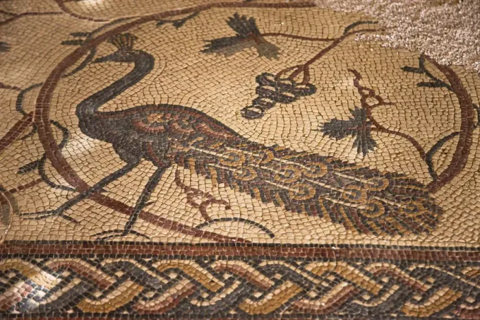 Framed Print : Old Baptistery floor mosaic in Moses Memorial Church, Amman, Jordan Framed Print : Old Baptistery floor mosaic in Moses Memorial Church, Amman, Jordan
