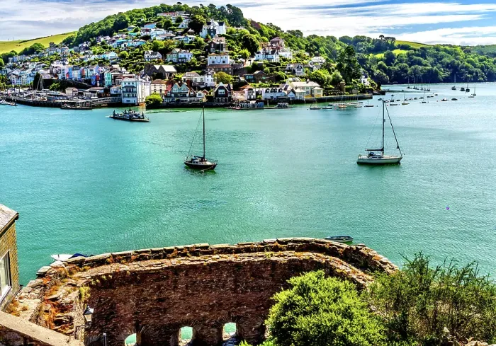 Framed Print : Old Bayard's Cove Fort and harbor, Dartmouth, Kingswear, Devon, England. Fort built in 1500's to protect harbor from enemy ships Framed Print : Old Bayard's Cove Fort and harbor, Dartmouth, Kingswear, Devon, England. Fort built in 1500's to protect harbor from enemy ships