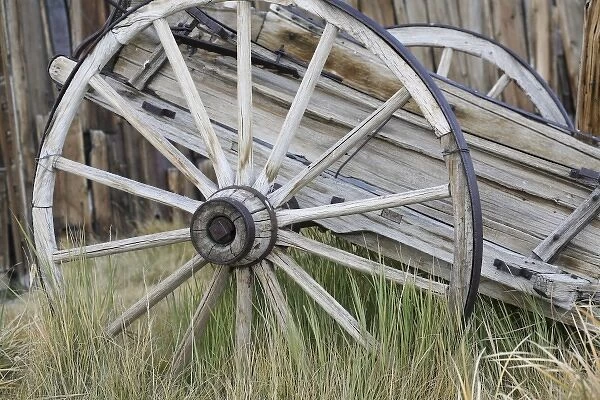 old cart wheels; Bodie State Historic Park, CA