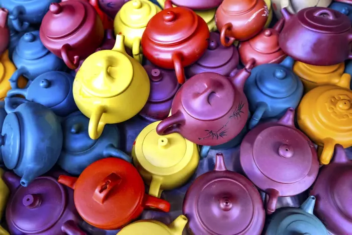 Framed Print : Old Chinese ceramic tea pots, Panjuan Flea Market, Beijing, China Framed Print : Old Chinese ceramic tea pots, Panjuan Flea Market, Beijing, China