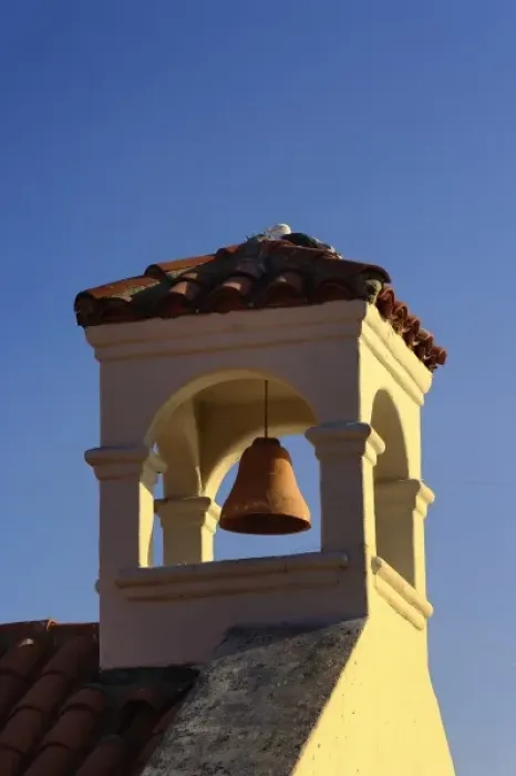 Framed Print : Old church architecture, Catalina, California