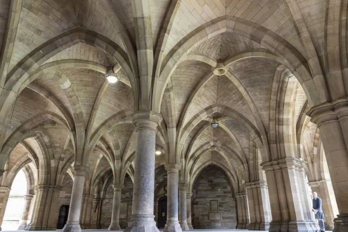 Framed Print : Old Cloisters. Glasgow University, Scotland