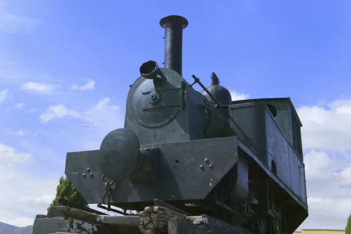 Framed Print : Old day steam train, Punta Arenas, Chile