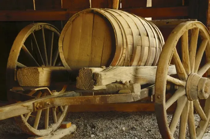Framed Print : Old Feed Cart; Furnace Creek; Death Valley National Park; USA