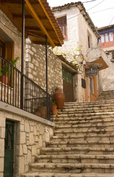 Framed Print : Old steps in the village of Arachova, Greece Framed Print : Old steps in the village of Arachova, Greece