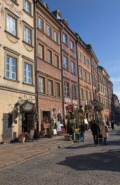 Old Street in Old Town main square, Warsaw, Poland