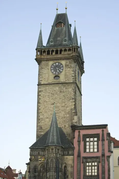 Framed Print : Old Town Hall & The Astronomical Clock, founded in 1338, Historical Center of Prague-UNESCO
