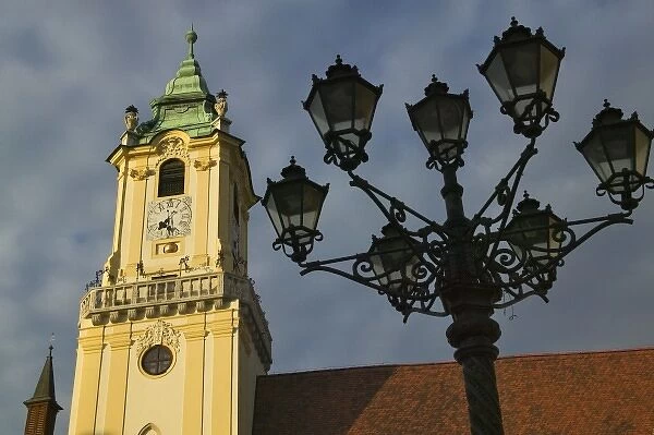 Old Town Hall with street lamp, Bratislava, Slovakia
