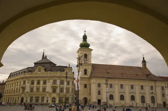 Framed Print : Old Town, Sibiu-European Capital of Culture 2007, Romania, Eastern Europe