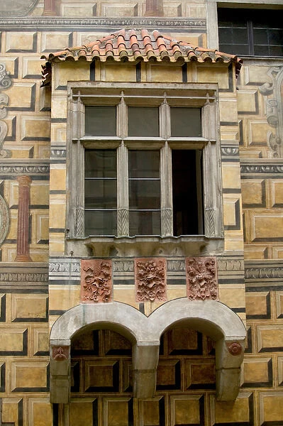 old window, Czech Republic, Ceske Krumlov, World Heritage Site