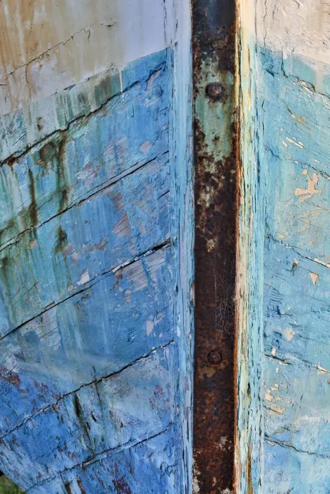 Framed Print : Old wooden fishing boat out of water, detail of paint. Crescent City, California Framed Print : Old wooden fishing boat out of water, detail of paint. Crescent City, California