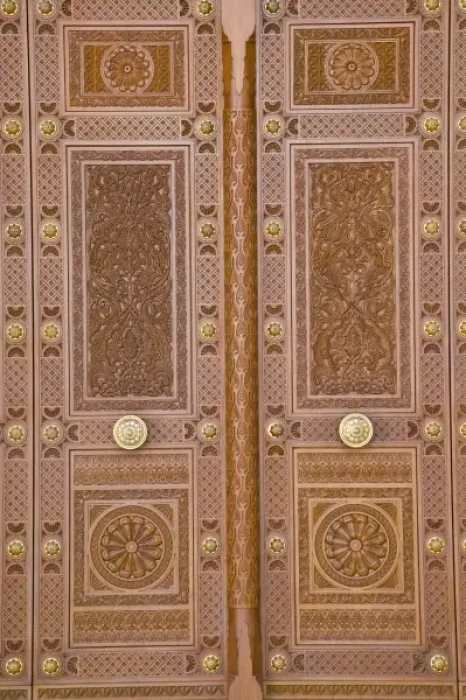 Framed Print : Oman, Muscat, Al, Ghubrah. Grand Mosque, Hand Carved Door Detail Framed Print : Oman, Muscat, Al, Ghubrah. Grand Mosque, Hand Carved Door Detail