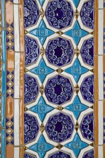 Oman, Muscat, Al, Ghubrah. Grand Mosque, Arabian Tile Patterns