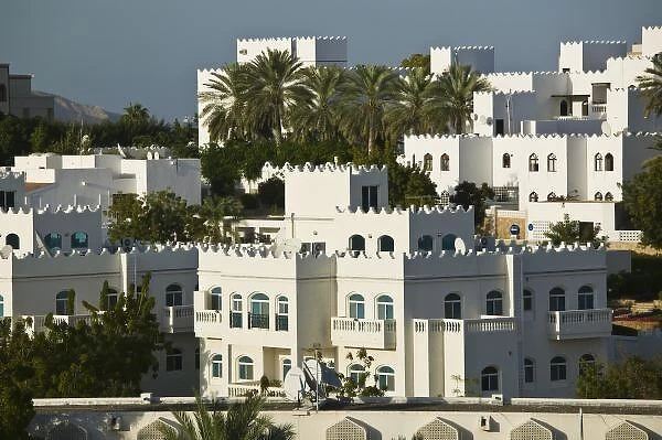 Oman, Muscat, Qurm. Buildings of Qurm Area  /  Late Afternoon