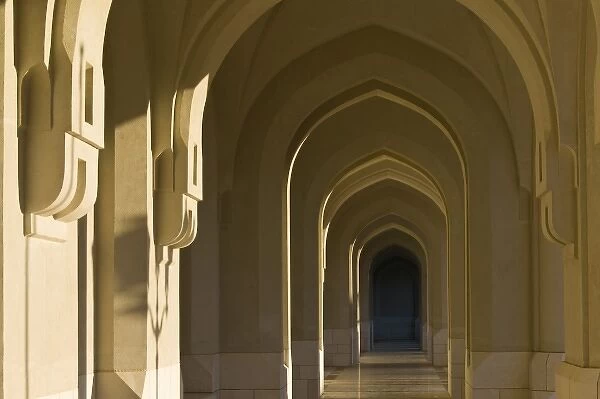 Oman, Muscat, Walled City of Muscat. Arabian Arches by the Sultans Palace