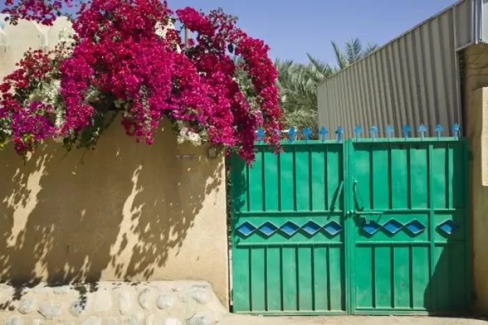 Framed Print : Oman, Western Hajar Mountains, Al Hamra. House Gate Framed Print : Oman, Western Hajar Mountains, Al Hamra. House Gate