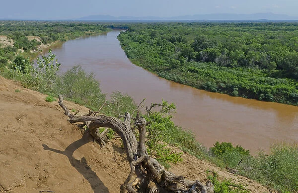 Omo River in Omorate Ethiopia Africa in Lower Omo Valley
