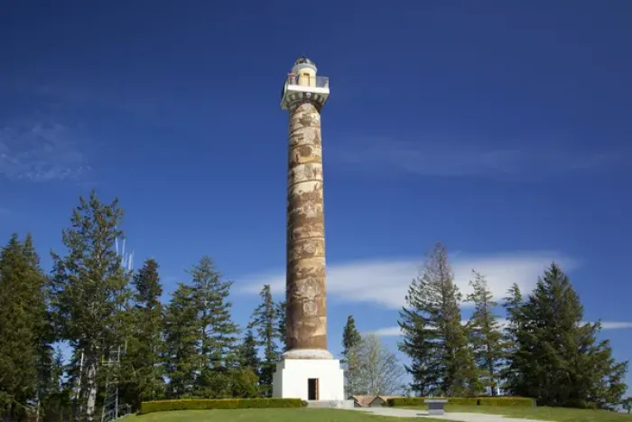 Framed Print : OR, Astoria, Astoria Column, 125 foot tower on Coxcomb Hill; built in 1925 Framed Print : OR, Astoria, Astoria Column, 125 foot tower on Coxcomb Hill; built in 1925