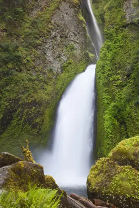 Framed Print : OR, Columbia River Gorge National Scenic Area, Wahclella Falls, Tanner Creek drops Framed Print : OR, Columbia River Gorge National Scenic Area, Wahclella Falls, Tanner Creek drops