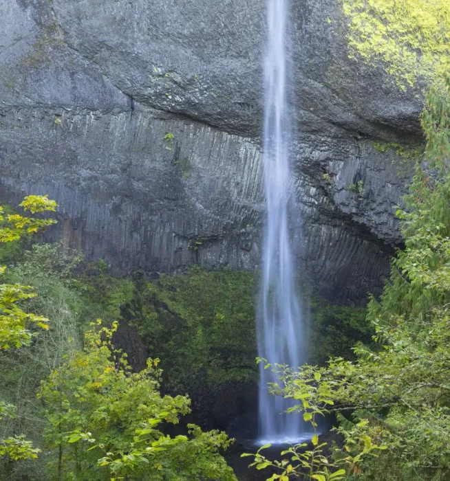 Framed Print : OR, Columbia River Gorge National Scenic Area, Latourell Falls