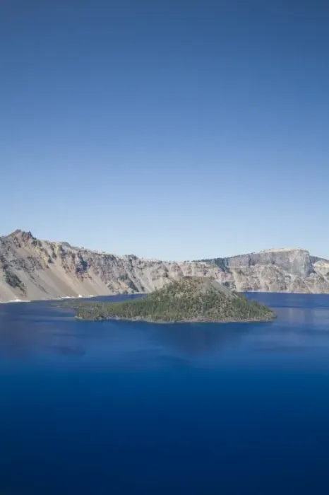 Framed Print : OR, Crater Lake National Park, Crater Lake and Wizard Island