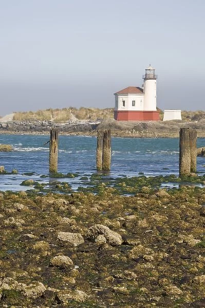 OR, Oregon Coast, Bandon, Coquille River lighthouse, built in 1896, last lighthouse