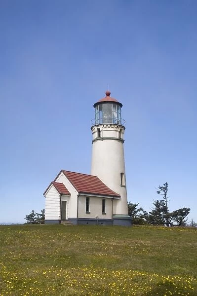 OR, Oregon Coast, Cape Blanco lighthouse, towers above the westernmost point in Oregon