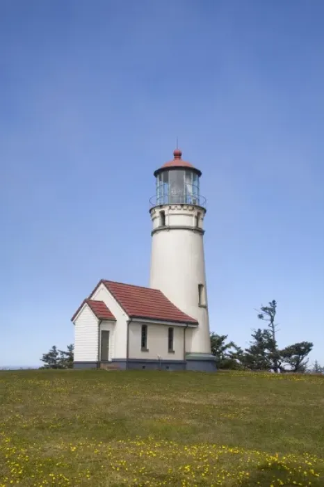 Framed Print : OR, Oregon Coast, Cape Blanco lighthouse, towers above the westernmost point in Oregon Framed Print : OR, Oregon Coast, Cape Blanco lighthouse, towers above the westernmost point in Oregon
