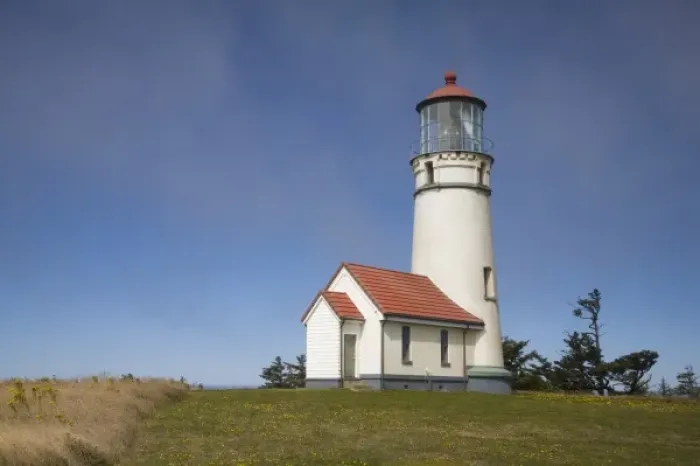 Framed Print : OR, Oregon Coast, Cape Blanco lighthouse, towers above the westernmost point in Oregon Framed Print : OR, Oregon Coast, Cape Blanco lighthouse, towers above the westernmost point in Oregon