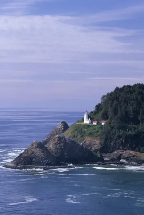 Framed Print : OR, Oregon Coast, Heceta Head Lighthouse, on Heceta Head, 205 feet above the ocean Framed Print : OR, Oregon Coast, Heceta Head Lighthouse, on Heceta Head, 205 feet above the ocean