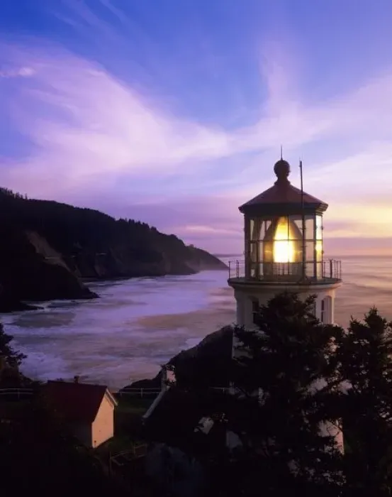 Framed Print : OR, Oregon Coast, Heceta Head Lighthouse, on Heceta Head, 205 feet above the ocean Framed Print : OR, Oregon Coast, Heceta Head Lighthouse, on Heceta Head, 205 feet above the ocean