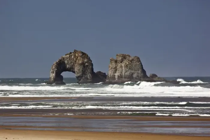 Framed Print : OR, Oregon Coast, Rockaway Beach, Twin Rocks Framed Print : OR, Oregon Coast, Rockaway Beach, Twin Rocks