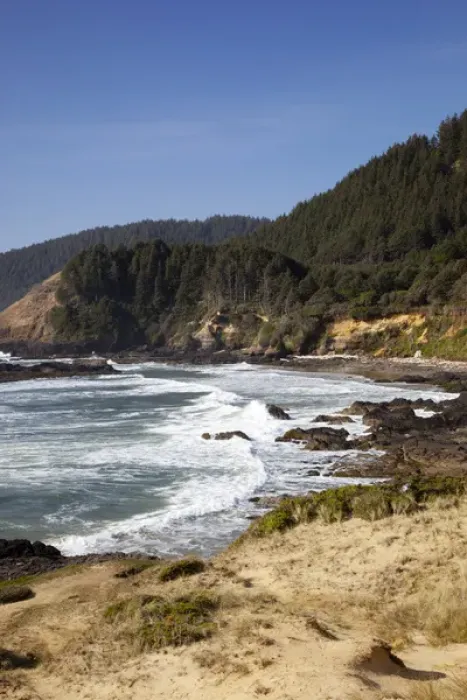 Framed Print : OR, Oregon Coast, view from Strawberry Hill Framed Print : OR, Oregon Coast, view from Strawberry Hill