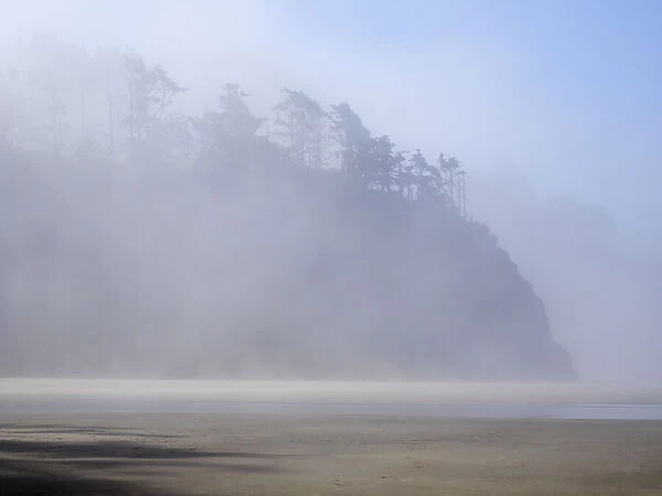 Oregon, Hug Point. Morning fog