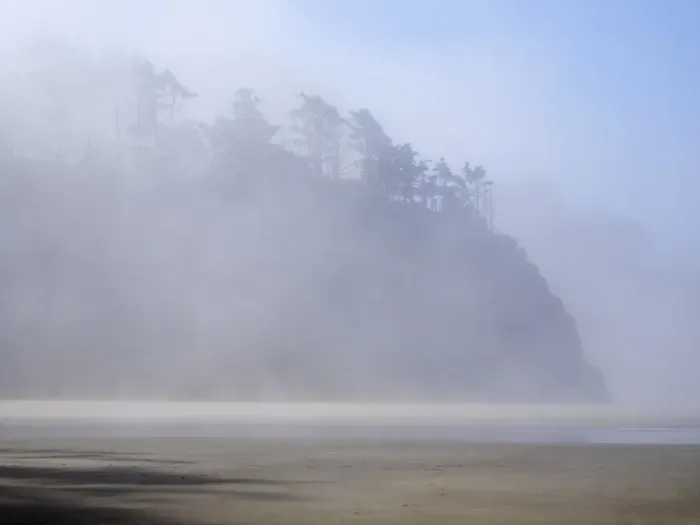Framed Print : Oregon, Hug Point. Morning fog Framed Print : Oregon, Hug Point. Morning fog