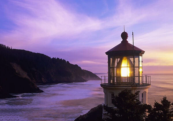 Oregon, Oregon Coast, Heceta Head Lighthouse, on Heceta Head, 205 feet above the ocean