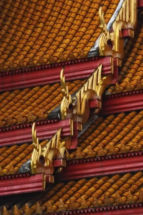 Framed Print : Ornate rooftop architecture of the Ordination Hall (Ubosot Hall) at Wat Benchamabophit Framed Print : Ornate rooftop architecture of the Ordination Hall (Ubosot Hall) at Wat Benchamabophit