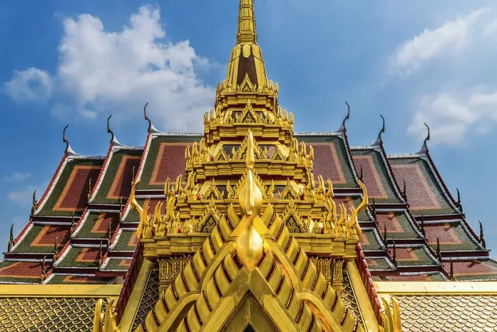 Framed Print : Ornate spire, Loha Prasat, Wat Ratchanatdaram, Worawihan, Bangkok, Thailand. Built 1846. 37 Spires for 37 Buddhist virtues to reach enlightenment Framed Print : Ornate spire, Loha Prasat, Wat Ratchanatdaram, Worawihan, Bangkok, Thailand. Built 1846. 37 Spires for 37 Buddhist virtues to reach enlightenment