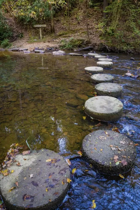 Framed Print : Otter Lake Creek stepping stones, Blue Ridge Parkway, Smoky Mountains, USA Framed Print : Otter Lake Creek stepping stones, Blue Ridge Parkway, Smoky Mountains, USA